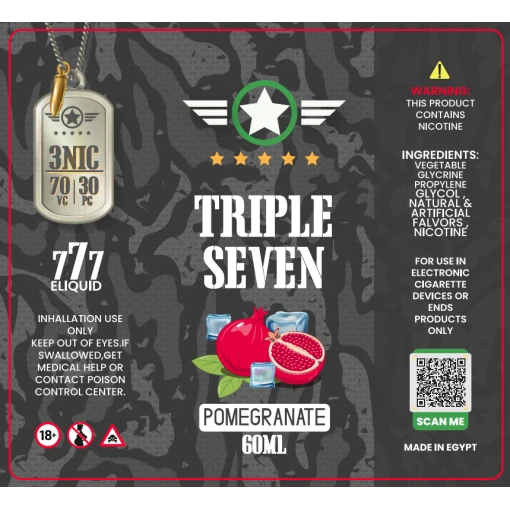 Triple seven - pomegranate ice - dl - 60ml
