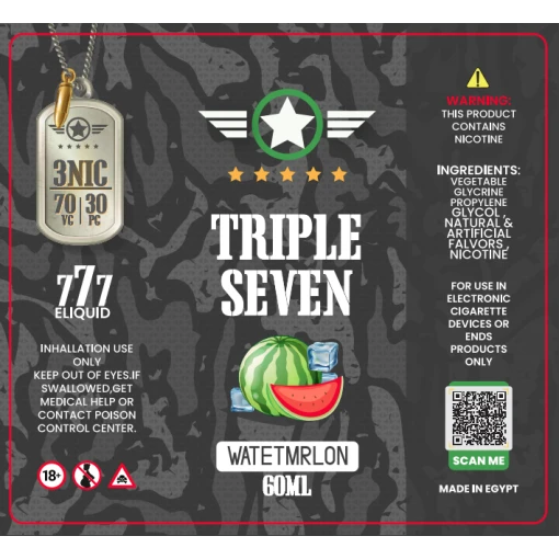Triple seven - watermelon ice - dl - 60ml