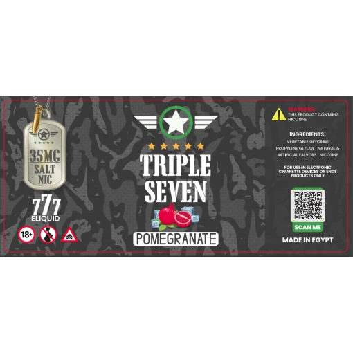 Triple seven - pomegranate ice - salt - 30ml