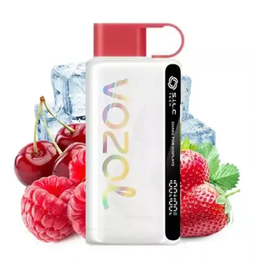 Vozol star 12000 puff disposable - strawberry raspberry cherry - ( rechargeable )