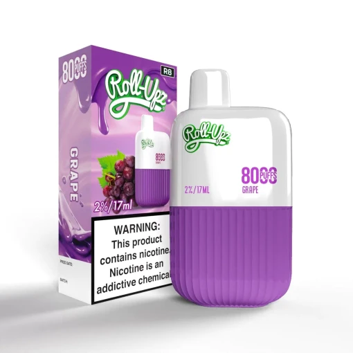 Rollupz disposable pods 8000 puff - grape - ( rechargeable )