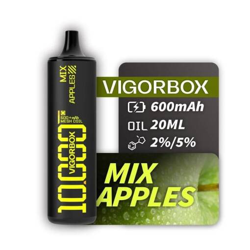 Premium Vigor Box Disposable Pods 10000 puff  - Double Apple - ( RECHARGEABLE ) - High-quality pod system for vaping in Egypt