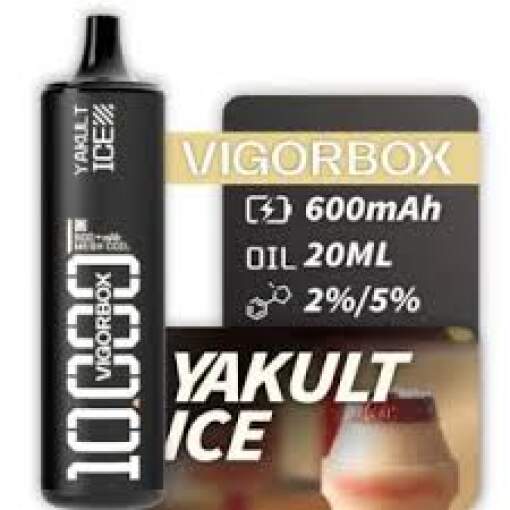 Vigor box disposable pods 10000 puff - yakult ice - ( rechargeable )