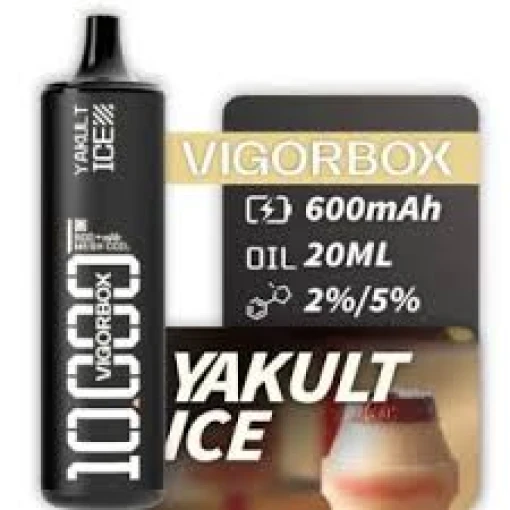 Vigor box disposable pods 10000 puff - yakult ice - ( rechargeable )