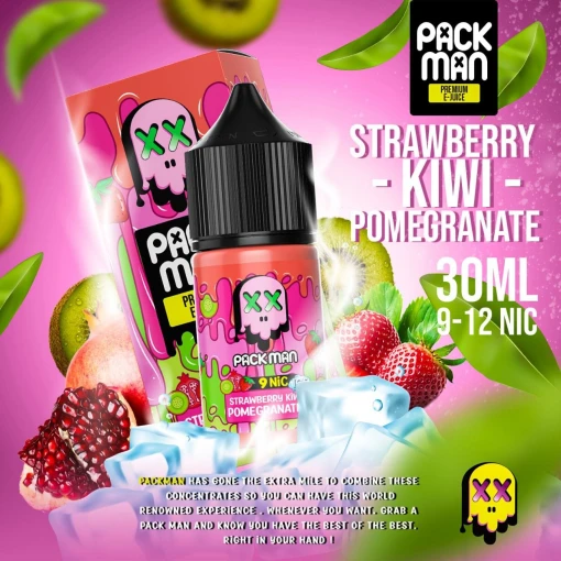 Packman - strawberry kiwi pomegrante - mtl - 30 ml