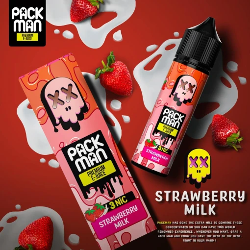 Packman - strawberry milk - dl - 60 ml