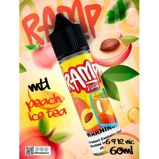 Premium ramp - peach ice tea - mtl - 30 ml - high-quality vaping product available in egypt