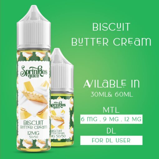 رشات فاخرة - كريمة زبدة البسكويت - MTL - 30 مل - منتج تبخير عالي الجودة متوفر في مصر