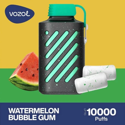 Vozol disposable 10000 puff - watermelon bubble gum - ( rechargeable )