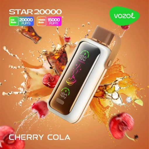 Vozol disposable star 20000 puff - chery cola - ( rechargeable )