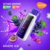 جهاز Vozol Disposable Star 20000 Puff - Grape Ice - (قابل لإعادة الشحن) - جهاز vape جاهز للاستخدام ديسبوزابل في مصر