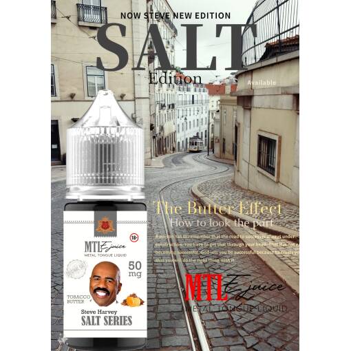 بريميوم MTL - ستيف هارفي (زبدة التوباكو) - ملح - 30 مل - منتج تبخير عالي الجودة متوفر في مصر