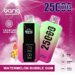 BANG Disposable 25000 puff - WATERMELON BUBBLEGUM - ( RECHARGEABLE )