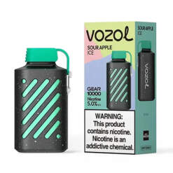 Vozol Disposable 10000 puff - Sour Apple Ice mint - ( RECHARGEABLE )