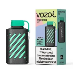Vozol Disposable 10000 puff - Sour Apple Ice mint - ( RECHARGEABLE )