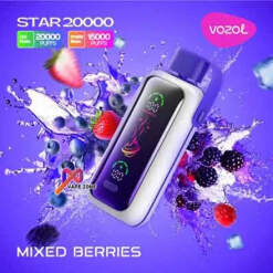 Convenient Vozol Disposable Star 20000 puff - MIXED BERRIES - ( RECHARGEABLE ) - Ready-to-use disposable vape device in Egypt