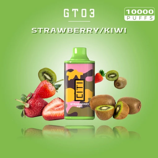 Citi disposable 10000 puff gt03 - strawberry kiwi  - ( rechargeable ) 20 mg
