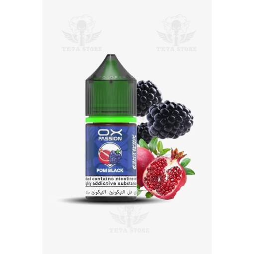 OXPASSION - بوم أسود - ملح - 30 مل 1 Premium OXPASSION - POM BLACK - SALT - 30ML - High-quality vaping product available in Egypt