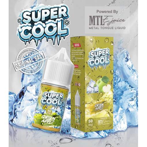 Super cool -  green apple - salt - 30ml