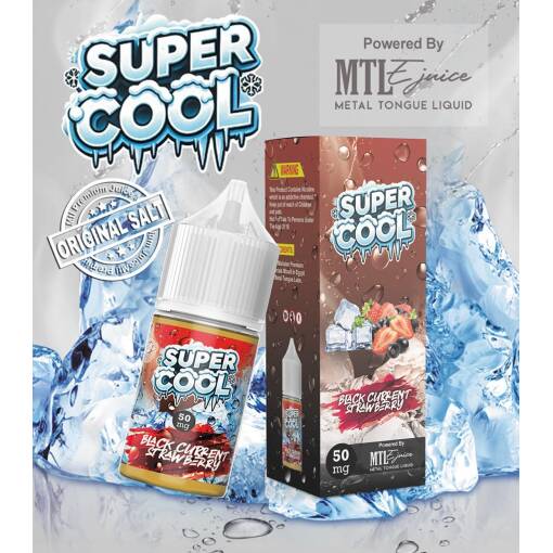 بريميوم سوبر كول - طعم الكشمش الأسود والفراولة - ملح - 30 مل - منتج تبخير عالي الجودة متوفر في مصر