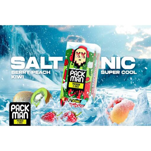 بريميوم باكمان - رائع جدًا - توت وخوخ وكيوي - ملح - 30 مل - منتج تبخير عالي الجودة متوفر في مصر