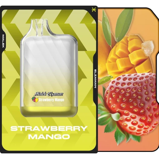 Malek el zaman disposable 10000 puffs - strawberry mango - ( rechargeable )