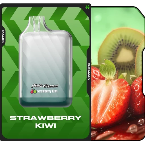 Malek el zaman disposable 10000 puffs - strawberry kiwi - ( rechargeable )