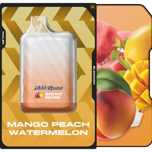 Malek el zaman disposable 10000 puffs - mango peach watermelon - ( rechargeable )