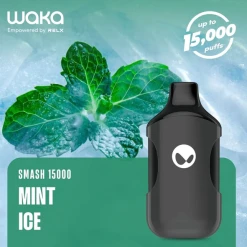 Waka smash disposable 15000 puff - mint ice - ( rechargeable )