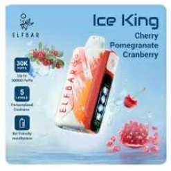 Elfbar ice king 30000 puff - chery pomegranate cranberry - ( rechargeable )