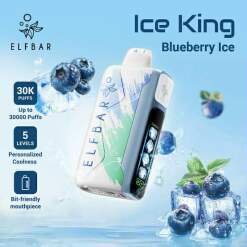 Elfbar ice king 30000 puff - blueberry ice - ( rechargeable )