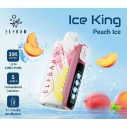 Elfbar ice king 30000 puff - peach ice - ( rechargeable )