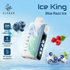 Elfbar ice king 30000 puff - blue razz ice - ( rechargeable )