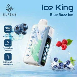 Elfbar ice king 30000 puff - blue razz ice - ( rechargeable )
