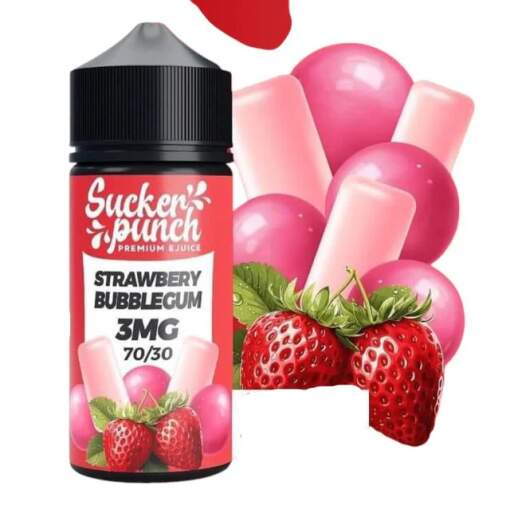 Sucker punch - bubblegum strawberry - dl - 100ml
