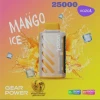 Convenient Vozol Disposable (Speical Edition) 25000 puff - Mango Ice - ( RECHARGEABLE ) - Ready-to-use disposable vape device in Egypt
