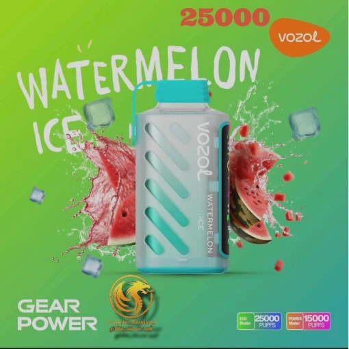 Vozol disposable (speical edition) 25000 puff - watermelon ice - ( rechargeable )