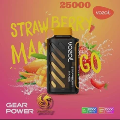 Vozol disposable (speical edition) 25000 puff - strawberry mango - ( rechargeable )