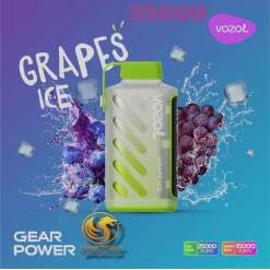 Vozol disposable (speical edition) 25000 puff - grape ice - ( rechargeable )