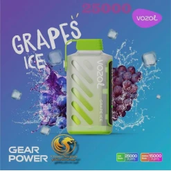 Vozol disposable (speical edition) 25000 puff - grape ice - ( rechargeable )