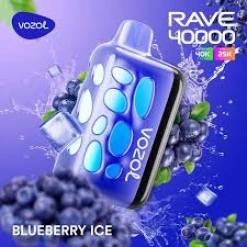 Vozol  disposable rave 40000 puff - blueberry ice - ( rechargeable )