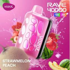 Vozol  disposable rave 40000 puff - strawmelon peach - ( rechargeable )