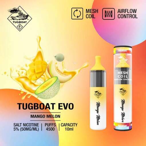 Tugboat disposable - mango melon - 4500 puffs