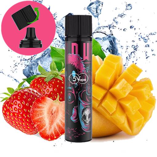 Premium RUOK Disposable Pods 8000 puff - Strawberry Mango - ( RECHARGEABLE ) - High-quality pod system for vaping in Egypt