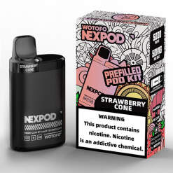 Wotofo nexpod disposable pods 5000 puff - strawberry cone - ( rechargeable ) - changable pod