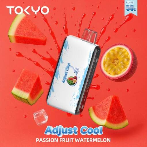 Tokyo adjust disposable 50000 puff - passionfruit watermelon - ( rechargeable )