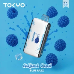 Tokyo adjust disposable 50000 puff - blue razz - ( rechargeable )