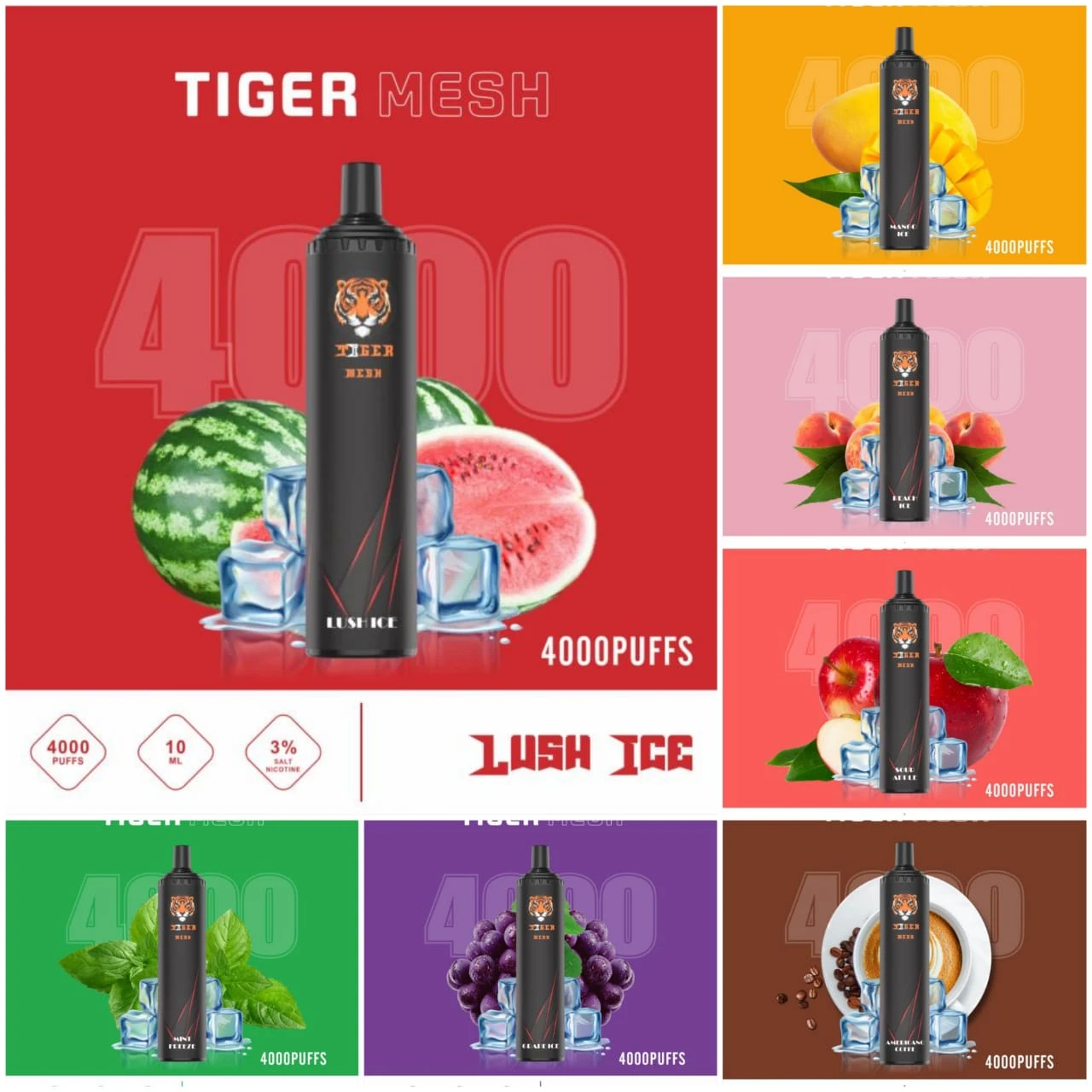 TIGER Disposable Pods 4000 puff - STRAWBERRY KIWI 1 Premium TIGER Disposable Pods 4000 puff - STRAWBERRY KIWI - High-quality pod system for vaping in Egypt
