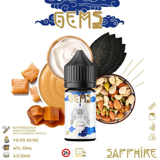 Premium GEMS - SAPHIRE - MTL - 30ML - منتج تبخير عالي الجودة متوفر في مصر