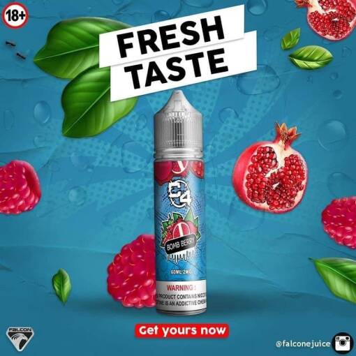 Premium C4 - BOMB BERRY - DL - 60ML - High-quality vaping product available in Egypt